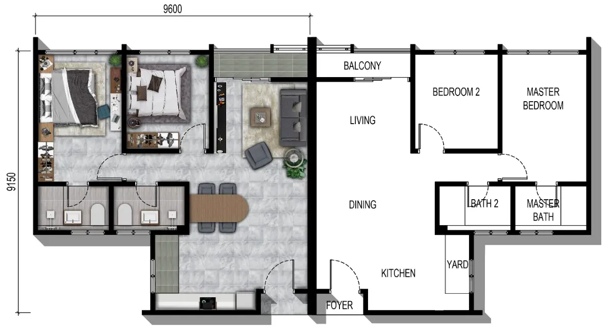 Parkland Type B Floor Plan
