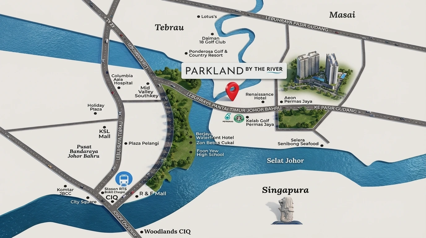Parkland by the River Location Map